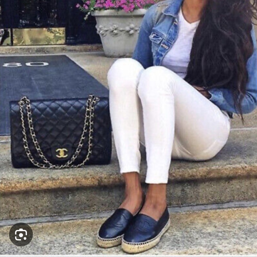 Chanel lambskin espadrilles